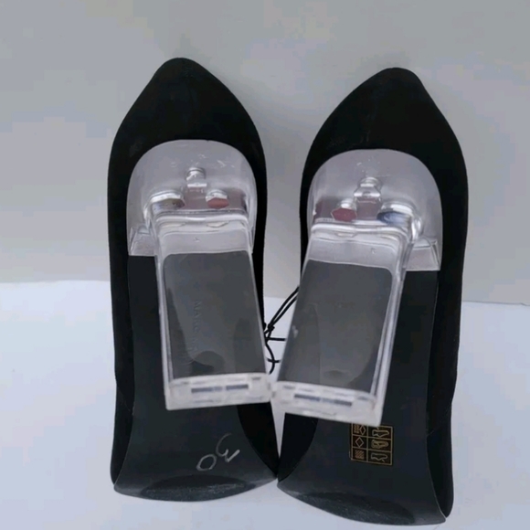 Marc NewYork Alexa Black Pointed Toe Pumps Clear Heels Size-11 - Picture 5 of 7